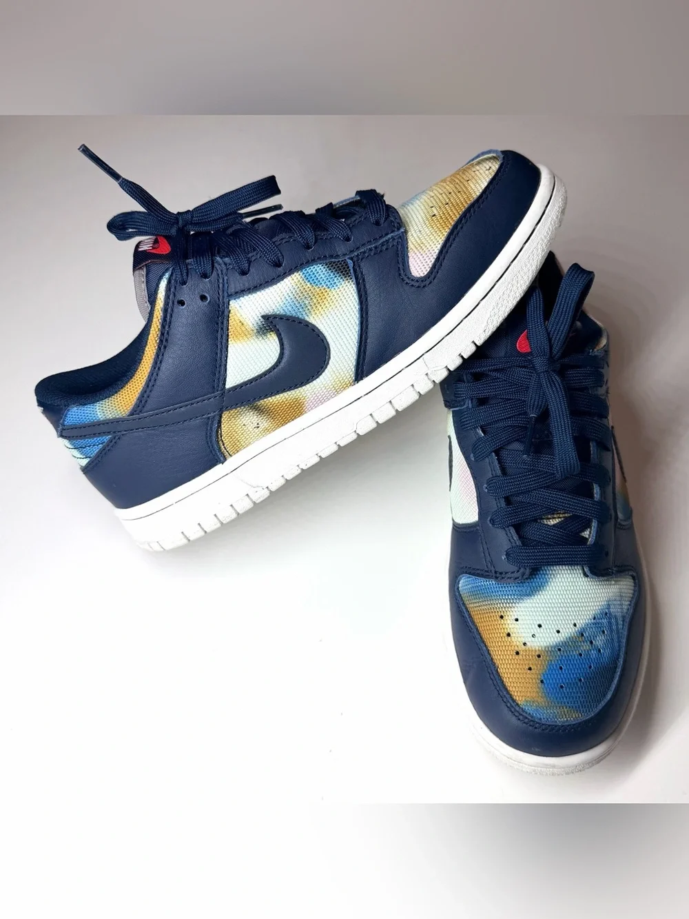 Nike Dunk Low Retro PRM Graffiti Navy White Kids Size- 6.5 Y